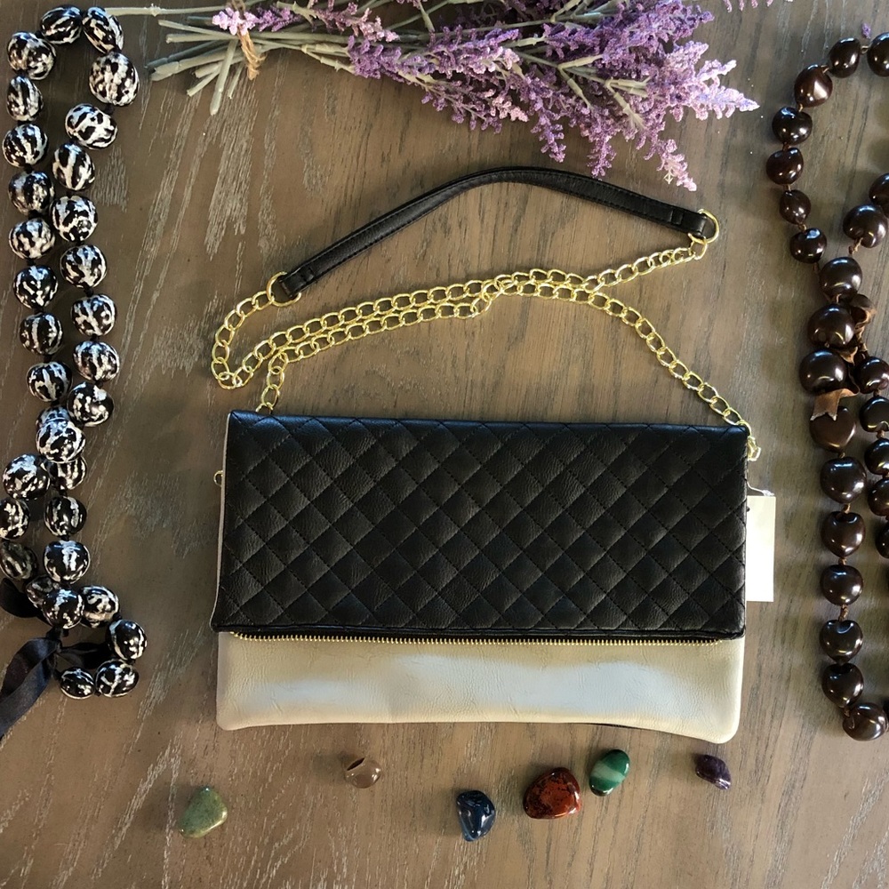 Grey and black Icing clutch